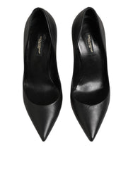 Dolce & Gabbana Black Patent Leather High Heels Pumps Shoes