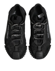 Dolce & Gabbana Black Logo Lace Low Top NS1 Sneakers Shoes