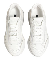 Dolce & Gabbana White Leather Daymaster Low Top Sneakers Shoes