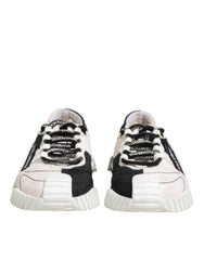 Dolce & Gabbana White Black Leather NS1 Sneakers Shoes