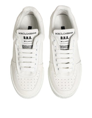 Dolce & Gabbana White Leather MIAMI Low Top Sneakers Shoes
