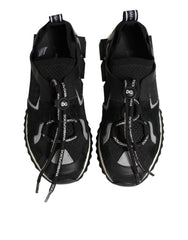 Dolce & Gabbana Black Mesh Sorrento Trekking Sneakers Shoes