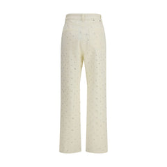 Golden Goose White Cotton Casual Pants
