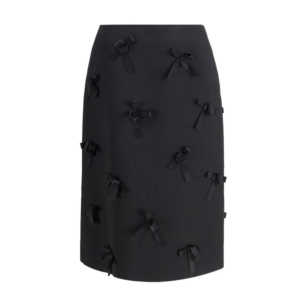 Jil Sander Black Acetate Midi Skirt