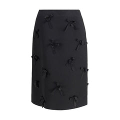 Jil Sander Black Acetate Midi Skirt