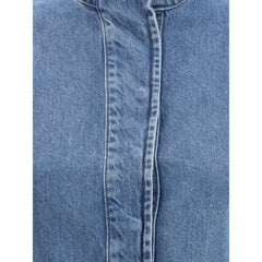 Marine Serre Blue Cotton Denim Jacket