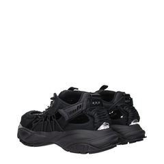 Versace Black Leather Athletic Sneakers