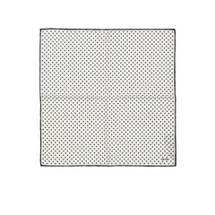 Tom Ford Black And White Silk Pocket Square