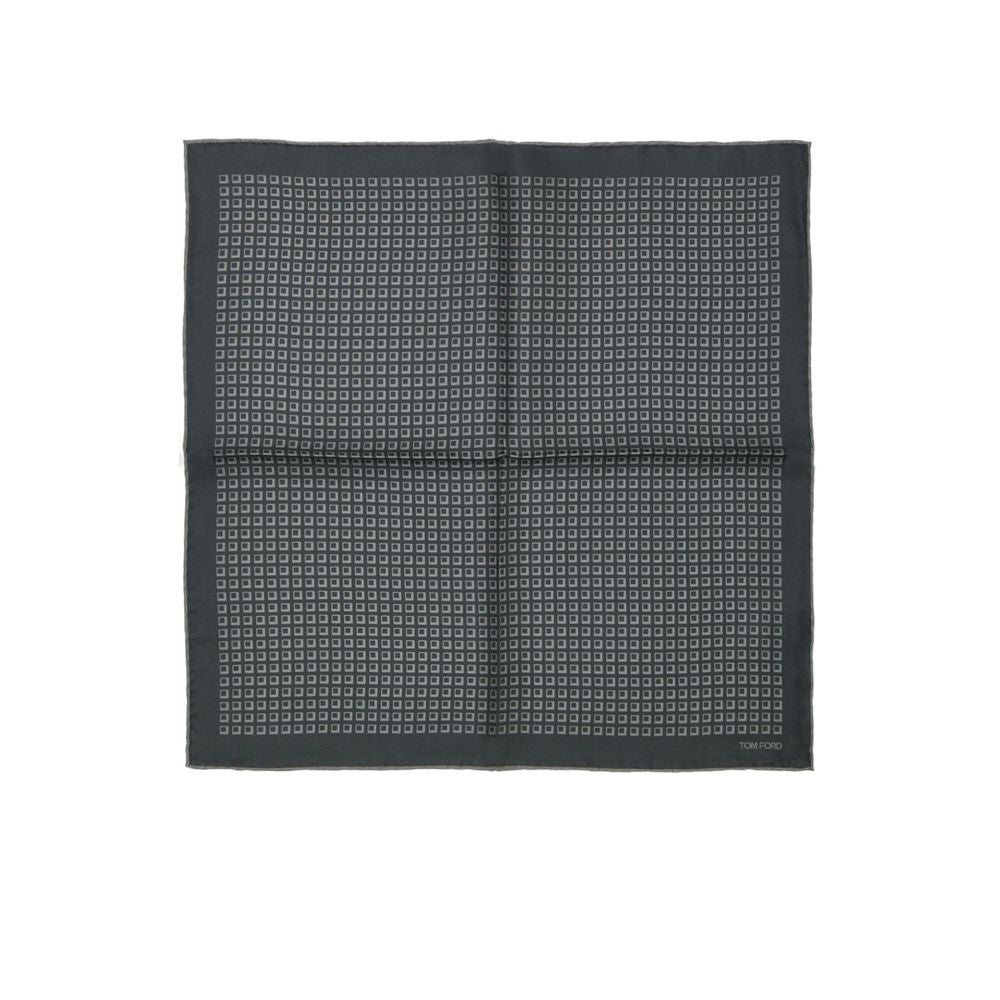 Tom Ford Green Silk Pocket Square