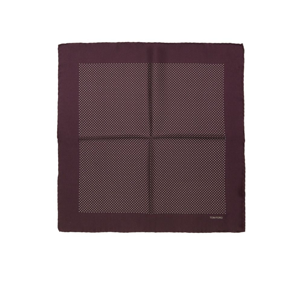 Tom Ford Bordeaux Silk Pocket Square