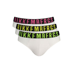 Bikkembergs White Cotton Men Brief