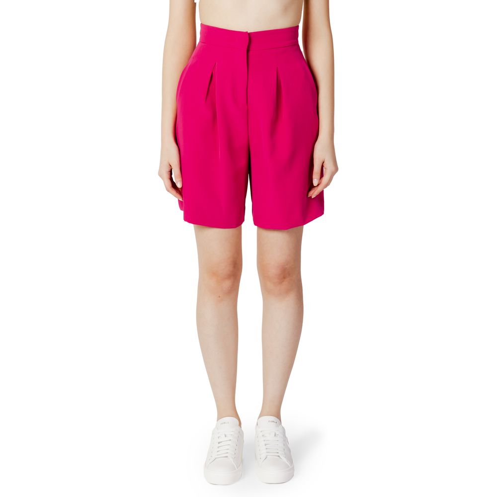 Hinnominate Pink Polyester Bermuda Shorts