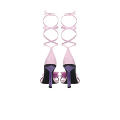 Aniye By Purple Leather High Heel Pumps