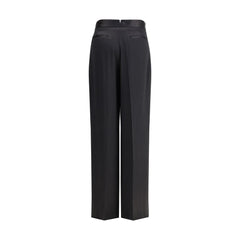 SA SU PHI Black Silk Casual Pants