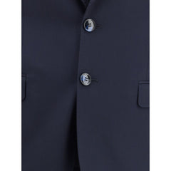 Giorgio Armani Blue Fleece Wool Two-Piece Suit
