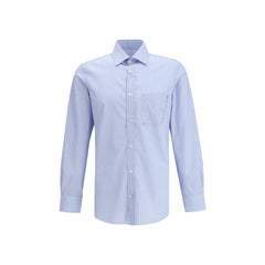 Margiela Blue Cotton Pattern Shirt