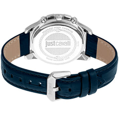 Just Cavalli Black Leather Dress Watch