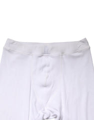 Dolce & Gabbana White Cotton Mid Waist Tights Leggings Pants