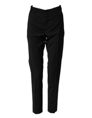 Dolce & Gabbana Black Wool Formal Dress Men Trouser Pants