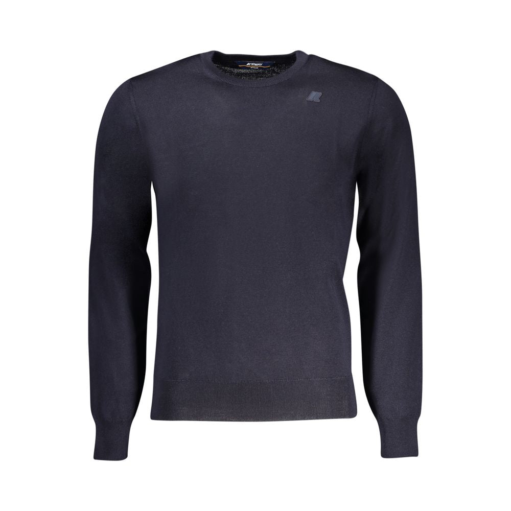 K-WAY Blue Wool Men Sweater