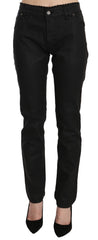 John Galliano Black Mid Waist Skinny Cotton Casual Denim Jeans