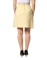 Dolce & Gabbana Multicolor Wool Casual High Waist Mini Skirt