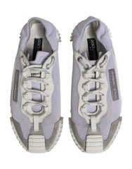 Dolce & Gabbana White Lace Up Low Top NS1 Sneakers Men Shoes
