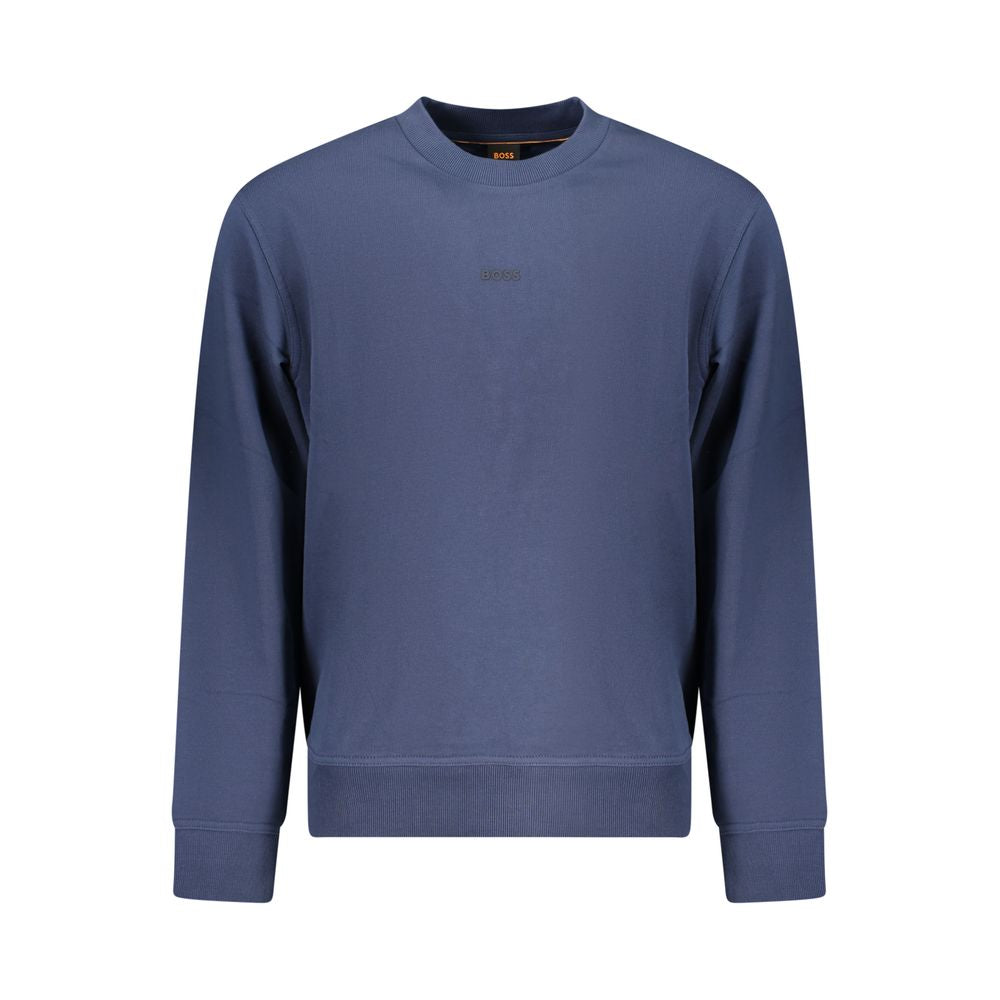 Hugo Boss Blue Cotton Sweatshirt