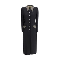 Versace Black Wool Coat