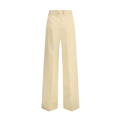 Ermanno Scervino Yellow Fleece Wool Casual Pants