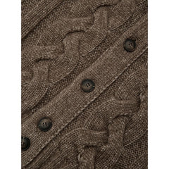 Gran Sasso Brown Wool Cardigan