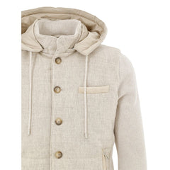 Gran Sasso Beige Wool Shell Jacket
