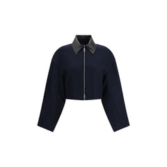 Max Mara Blue Fleece Wool Coat