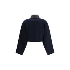 Max Mara Blue Fleece Wool Coat