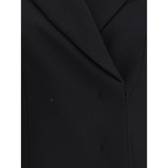 Max Mara Black Fleece Wool Coat