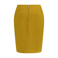 Saint Laurent Yellow Viscose Skirt