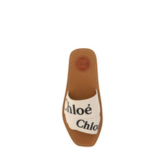 Chloé White Rubber Flat Sandals