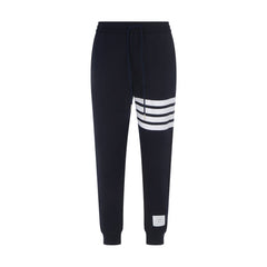Thom Browne Blue Cotton Joggers (Workout Pants)