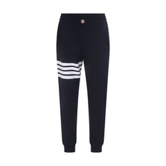 Thom Browne Blue Cotton Joggers (Workout Pants)