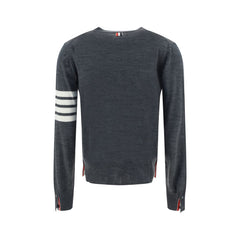 Thom Browne Gray Fleece Wool Polo Shirt
