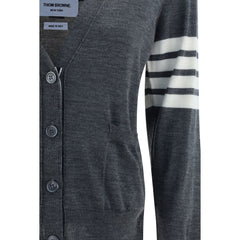 Thom Browne Gray Fleece Wool Polo Shirt