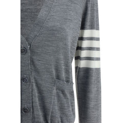 Thom Browne Gray Fleece Wool Polo Shirt