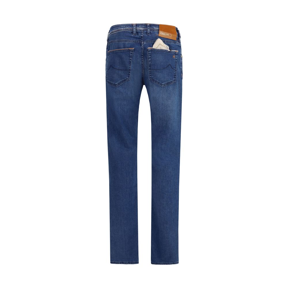 Jacob Cohen Blue Cotton Slim Fit Jeans