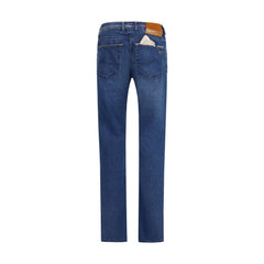 Jacob Cohen Blue Cotton Slim Fit Jeans