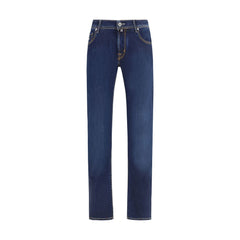 Jacob Cohen Blue Cotton Slim Fit Jeans
