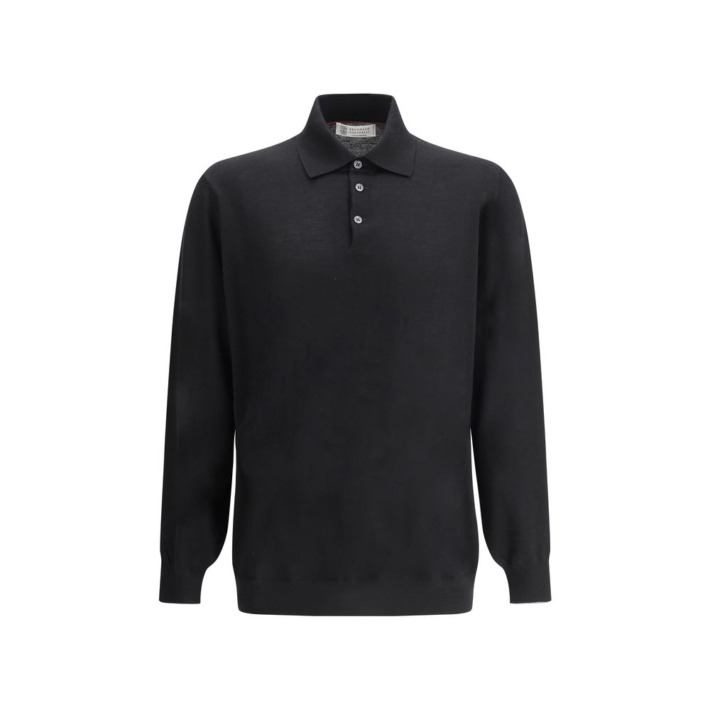 Brunello Cucinelli Black Cashmere Dress Shirt