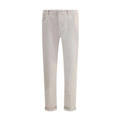 Brunello Cucinelli Beige Cotton Jeans Denim