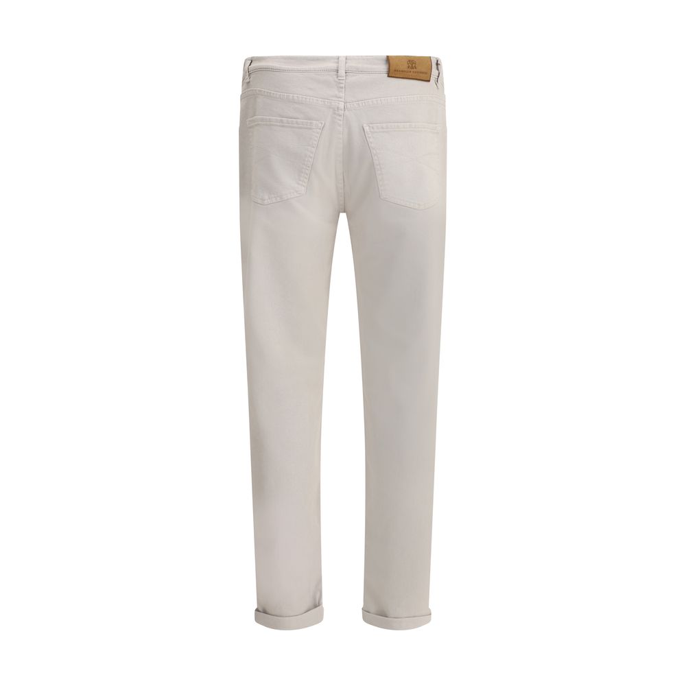 Brunello Cucinelli Beige Cotton Jeans Denim