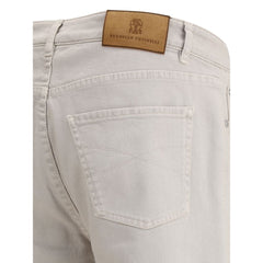 Brunello Cucinelli Beige Cotton Jeans Denim