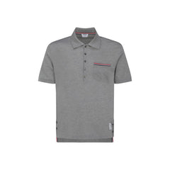 Thom Browne Gray Cotton Polo Shirt